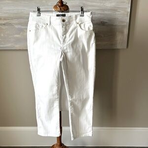 Chico’s So Slimming size 00 white crop jeans with rhinestones